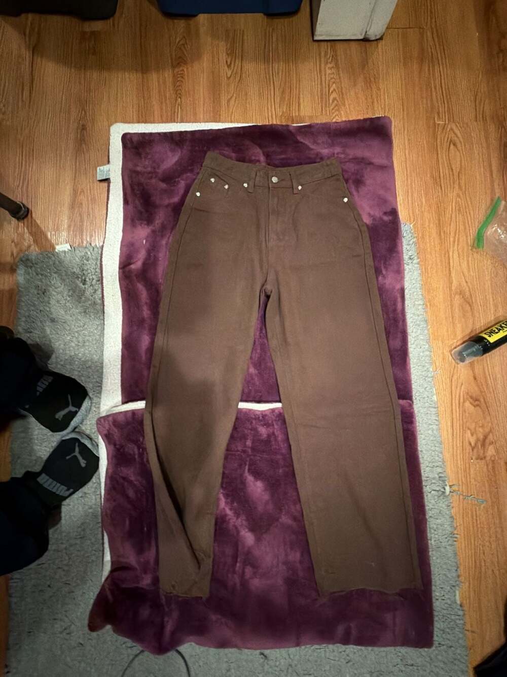 Brown Chaps Denim straight leg jeans size medium in petite